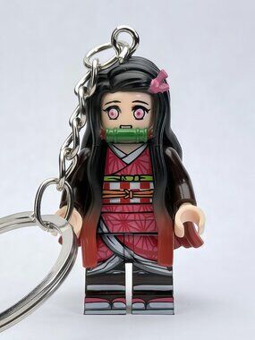 Demon Slayer Nezuko Kamado Custom Minifigure Keychain